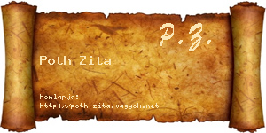 Poth Zita névjegykártya
